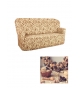 Чехол из коллекционной ткани Bielastico на 3х-местный диван |  Arricciato Flora V543